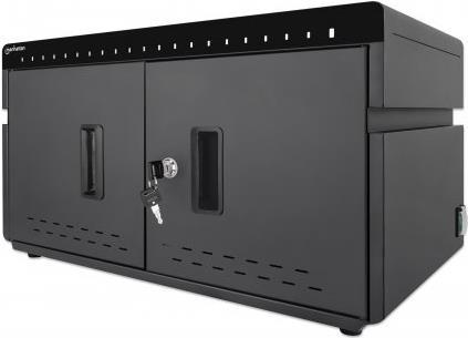 Купить MANHATTAN 20-Port Ladeschrank 360 W 20 USB-C PD-Ports, geräumige Fächer für Handys und Tablets, 360 W gesamt, bis zu 3 A/18 W pro Port, abschließbare Doppeltür, Überspannungsschutz, leiser Lüfter, Metallgehäuse, schwarz (715959) в магазине wardena.ru