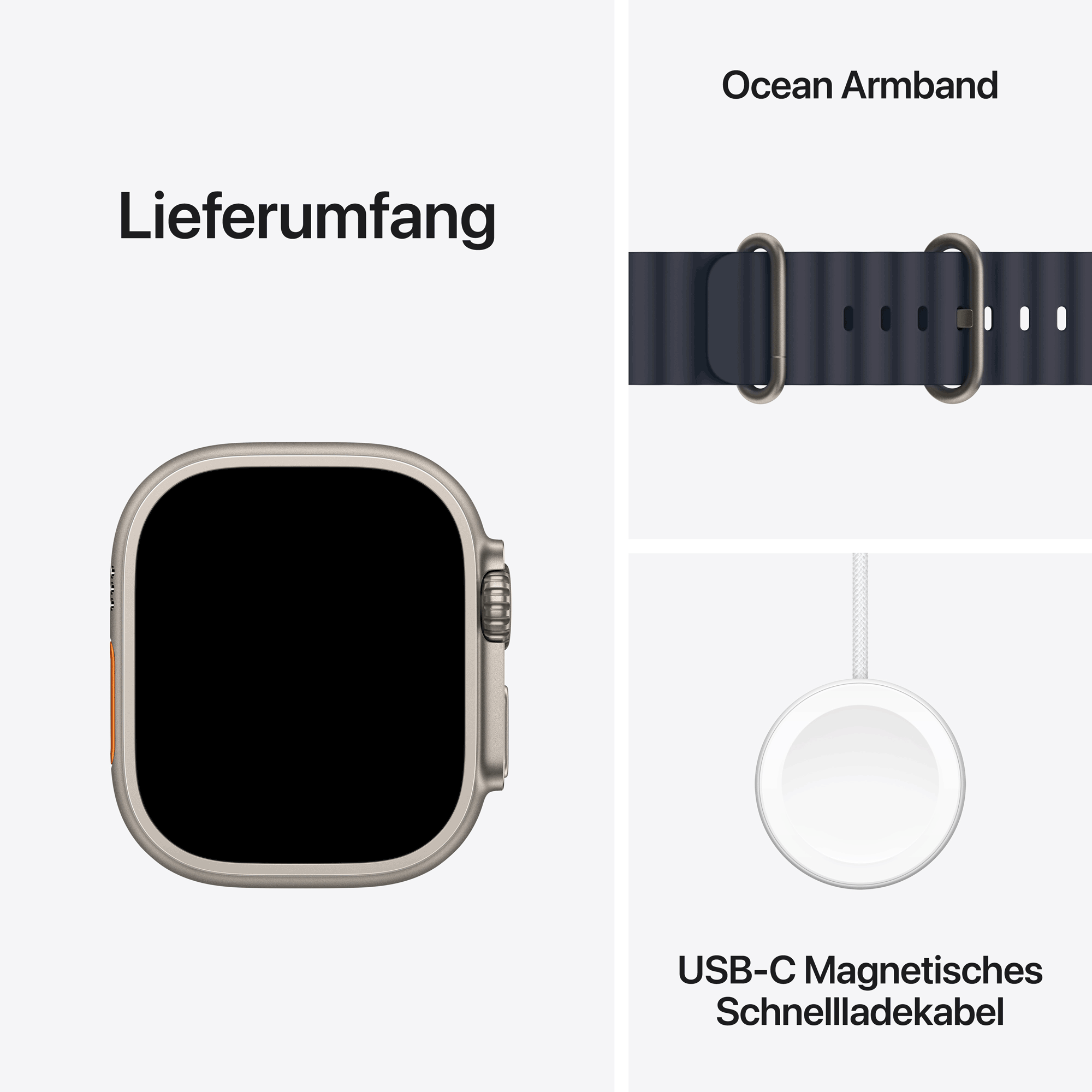 Купить Apple Watch Ultra 2 GPS + Cellular 49mm Natural Titanium Case mit Navy Ocean Band (MX4D3FD/A) в магазине wardena.ru