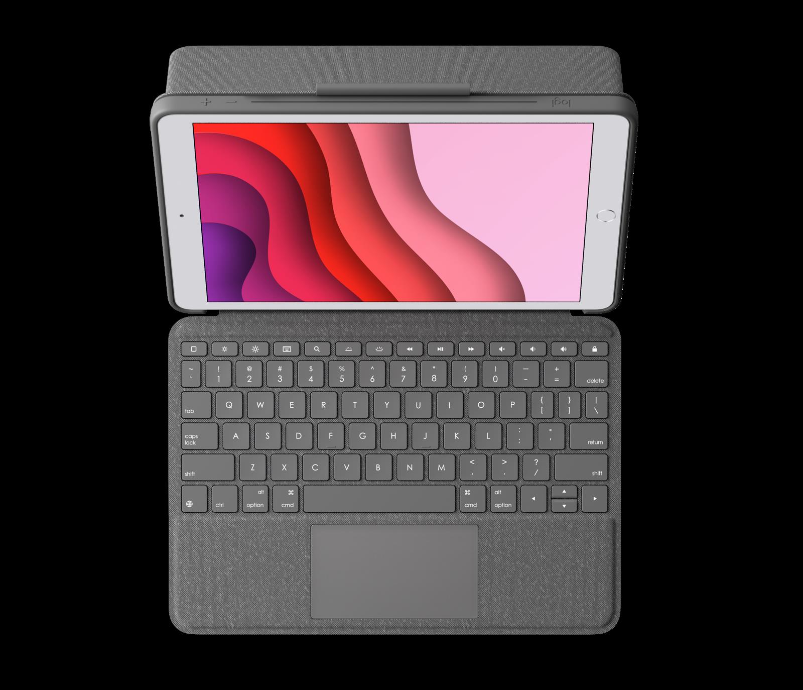Купить Logitech Combo Touch - Tastatur und Foliohülle - mit Trackpad - hintergrundbeleuchtet - Apple Smart connector - Gesamtnordisch - Graphite - für Apple 10.2"  iPad (7. Generation), 10.5"  iPad Air, 10.5"  iPad Pro (920-009628) в магазине wardena.ru