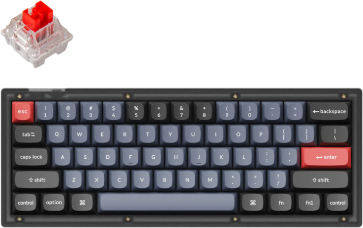 Купить Gaming-Tastatur Keychron V4 QMK 60 % - US-Layout - K Pro Red (V4-A1) (X0033SCHBH) в магазине wardena.ru