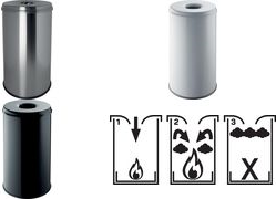 Купить Helit H2515800 Mülleimer 50 l Rund Stahl Mintfarbe - Stahl (H2515800) в магазине wardena.ru