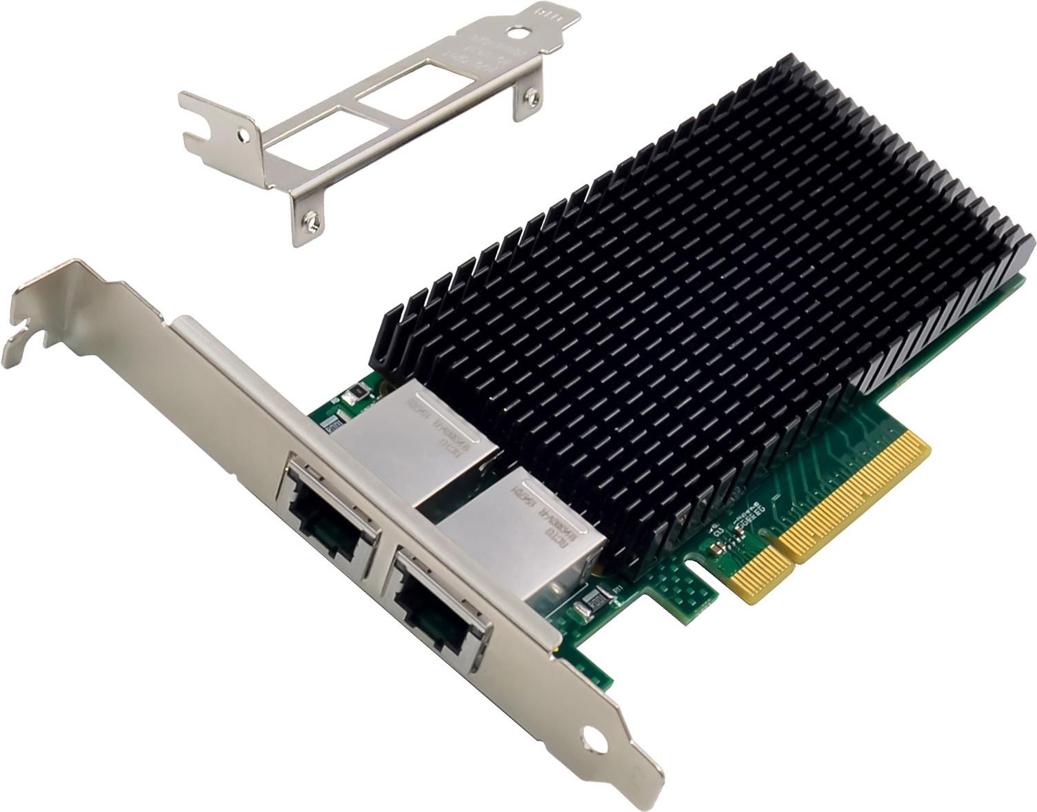 Купить InLine Dual 10-Gigabit Netzwerkkarte - 2x RJ45 10Gb/s - PCIe x8 (51128A) в магазине wardena.ru