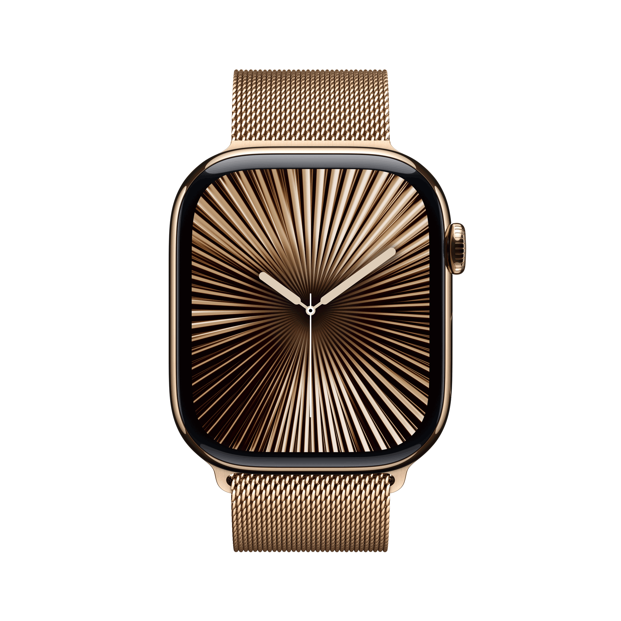 Купить Apple Watch Series 10 GPS + Cellular 46mm Gold Titanium Case mit Gold Milanese Band - M/L (MX003QF/A) в магазине wardena.ru