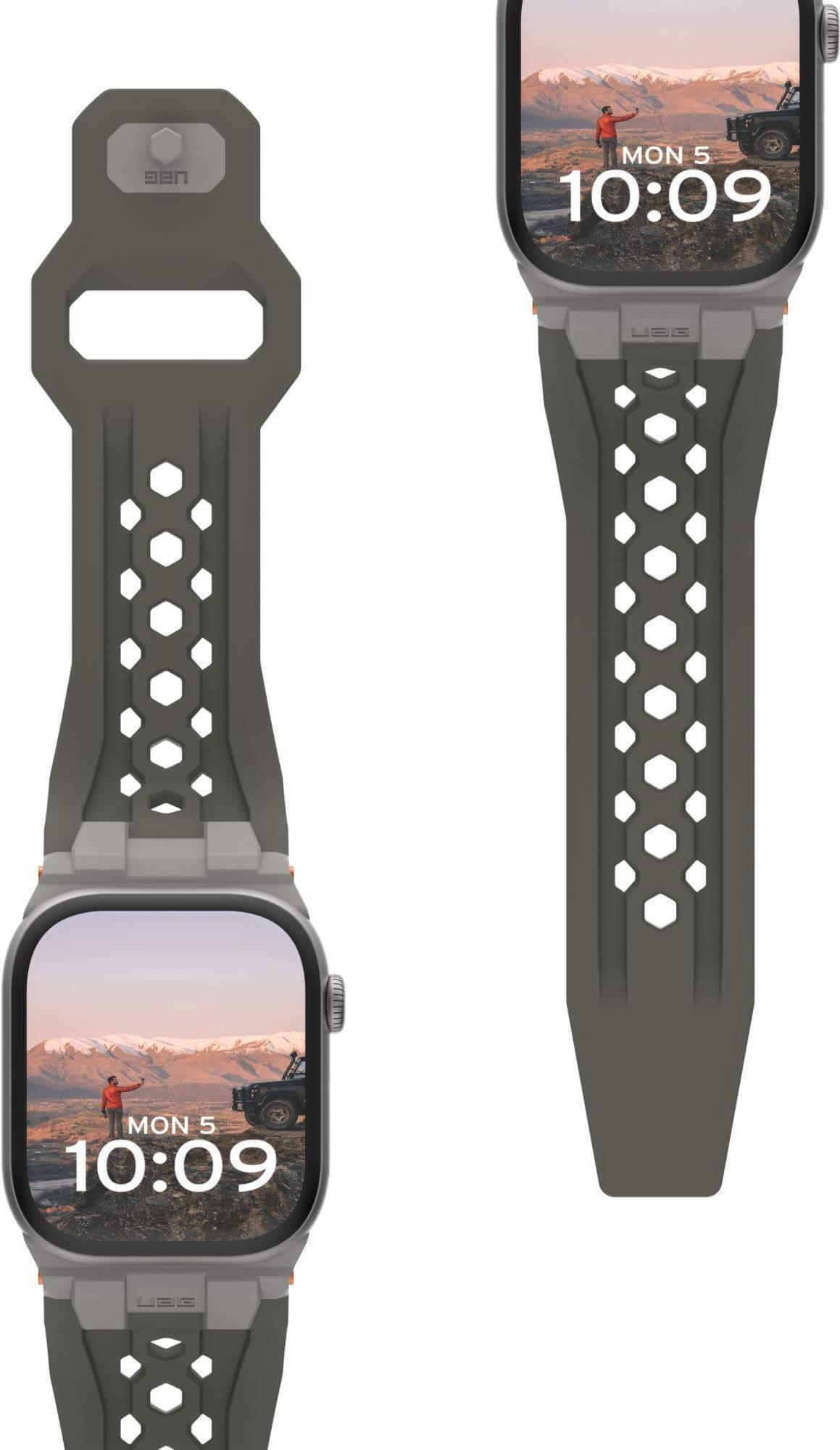 Купить Urban Armor Gear UAG Monarch Strap| Apple Watch Ultra/42/44/45/46mm| olive/titan| (194158117236) в магазине wardena.ru