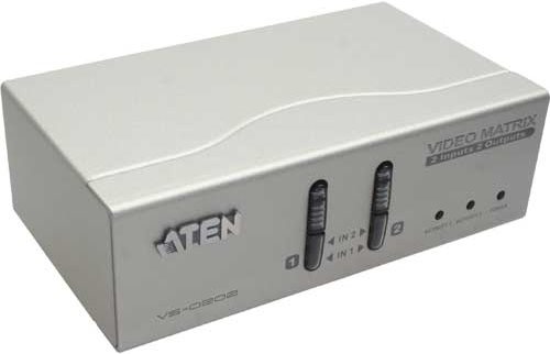 Купить ATEN Video Matrix Switch VS-0202 2x2 - Video/Audio-Schalter - Desktop (VS0202) в магазине wardena.ru