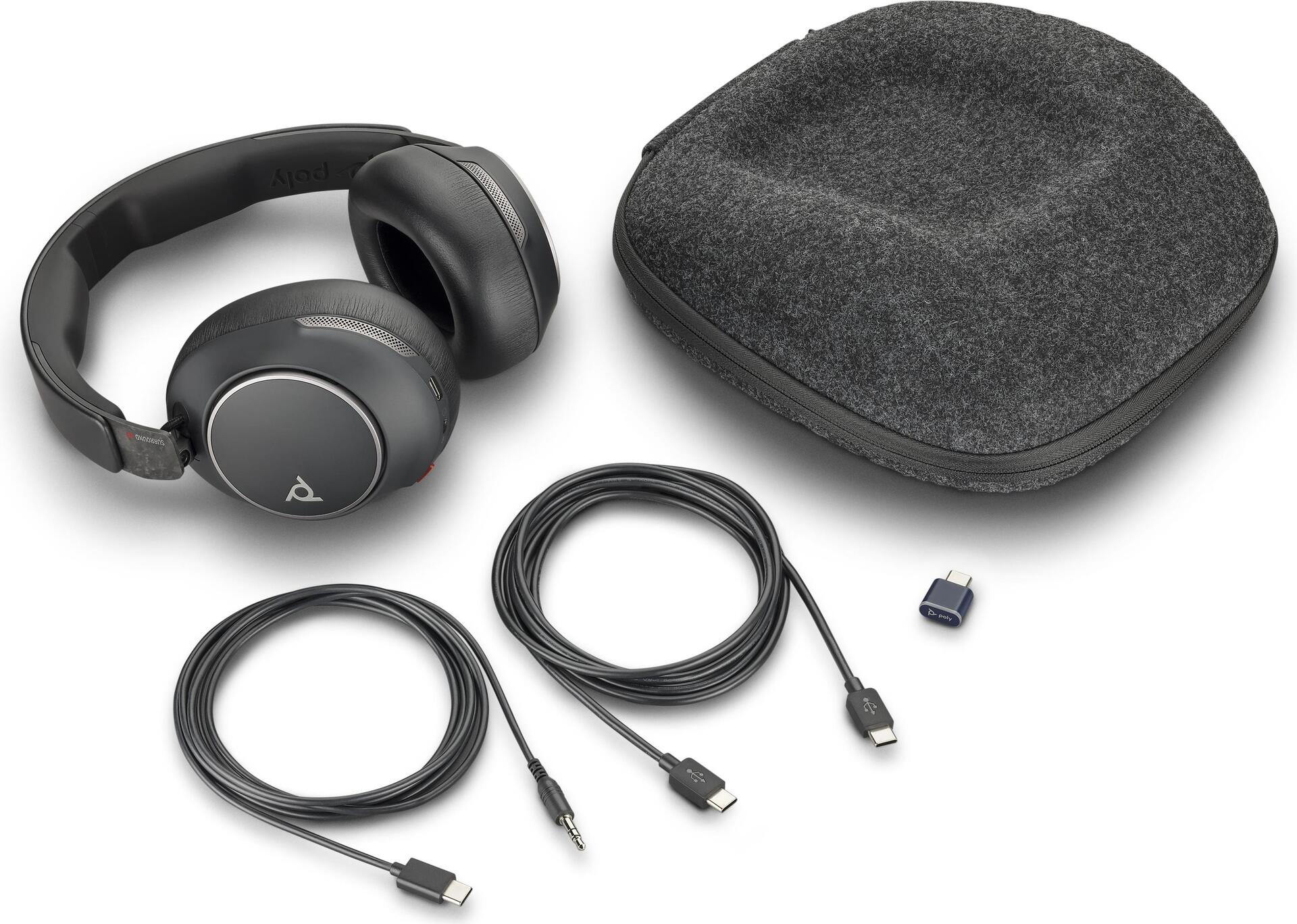 Купить HP POLY Poly Voyager Surround 80 UC - Voyager Surround 80 series - Headset - Over-Ear - Bluetooth - kabellos - aktive Rauschunterdrückung - Adapter USB-C via Bluetooth - Schwarz - Certified for Microsoft Teams Open Offic (8G7T9AA) в магазине wardena.ru