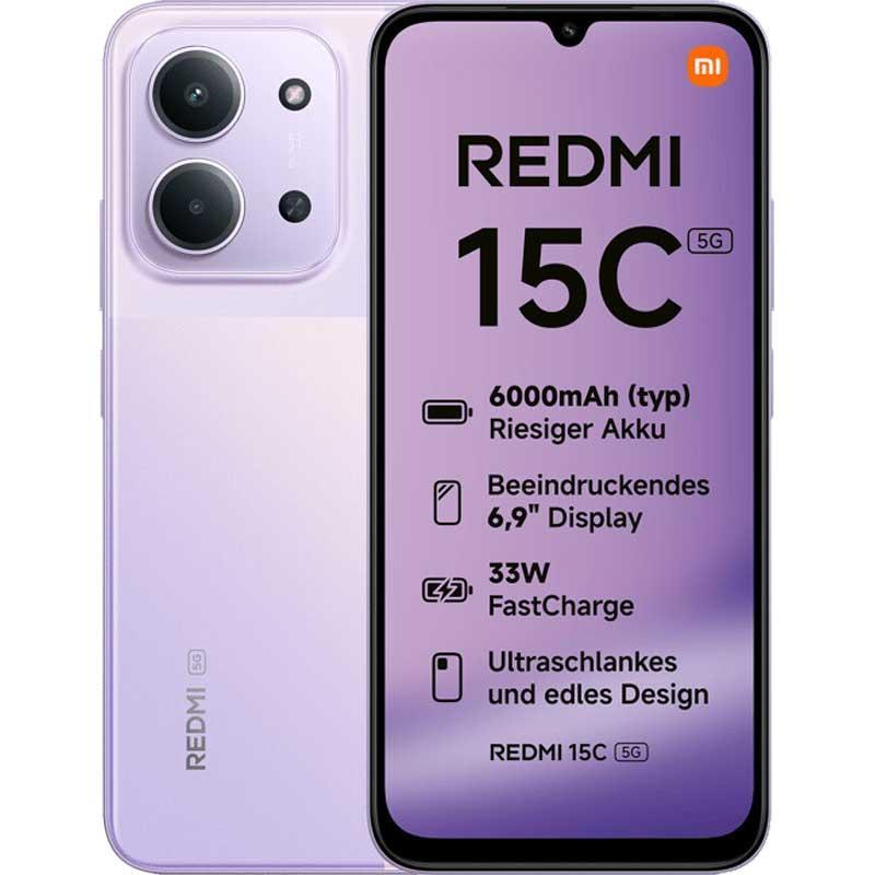 Купить Xiaomi Redmi 15C 5G Dual Sim 4GB RAM, 256GB, Dusk Purple (MZB0LLNEU) в магазине wardena.ru