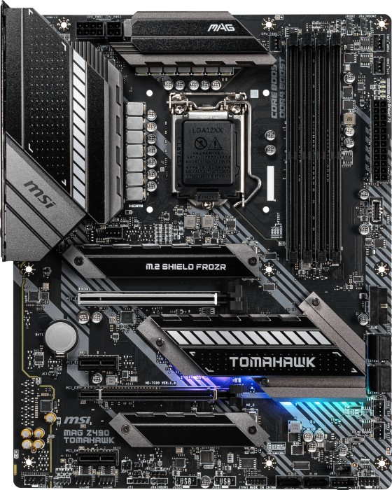 Купить MSI MAG Z490 TOMAHAWK - Motherboard - ATX - LGA1200-Sockel - Z490 - USB-C Gen1, USB 3,2 Gen 1, USB 3,2 Gen 2, USB-C Gen 2x2 - Gigabit LAN, 2,5 Gigabit LAN - Onboard-Grafik (CPU erforderlich) - HD Audio (8-Kanal) (7C80-00 (7C80-004R) в магазине wardena.ru