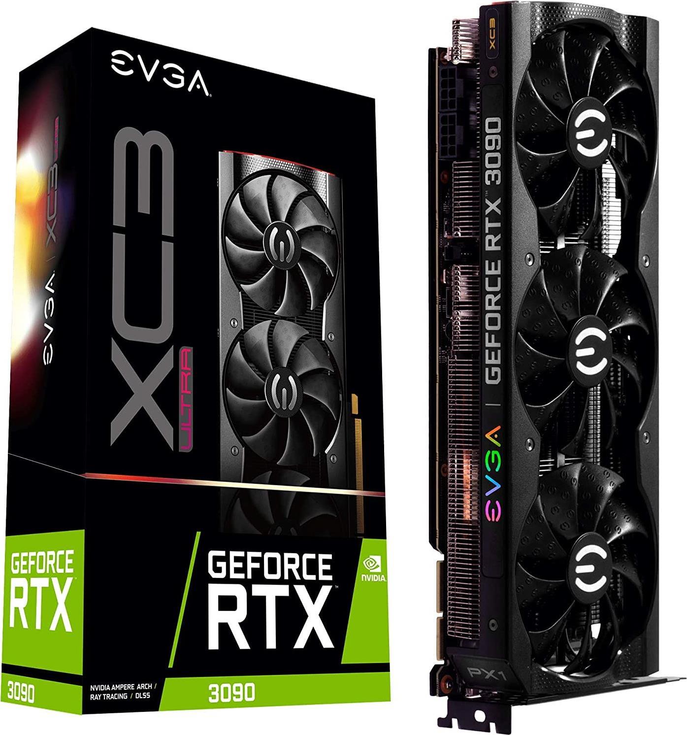 Купить EVGA GeForce RTX 3090 XC3 ULTRA GAMING - Grafikkarten - GF RTX 3090 - 24 GB GDDR6X - PCIe 4.0 x16 - HDMI, 3 x DisplayPort (24G-P5-3975-KR) в магазине wardena.ru