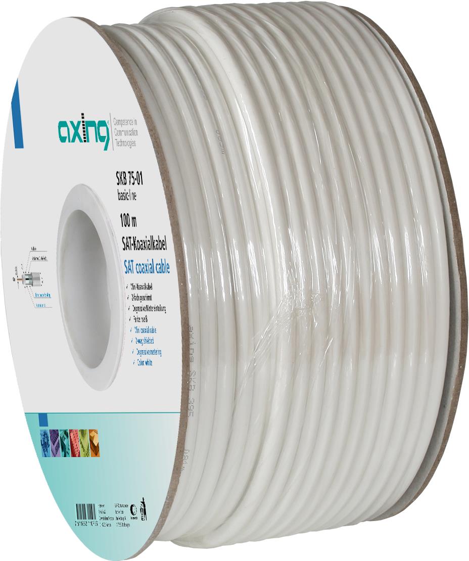 Купить Axing SKB07501 100m Nein Nein Weiß Koaxialkabel (SKB 75-01) в магазине wardena.ru