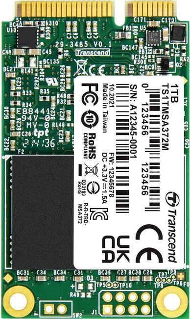 Купить Transcend MSA372M - SSD - 1 TB - intern - mSATA - SATA 6Gb/s (TS1TMSA372M) в магазине wardena.ru