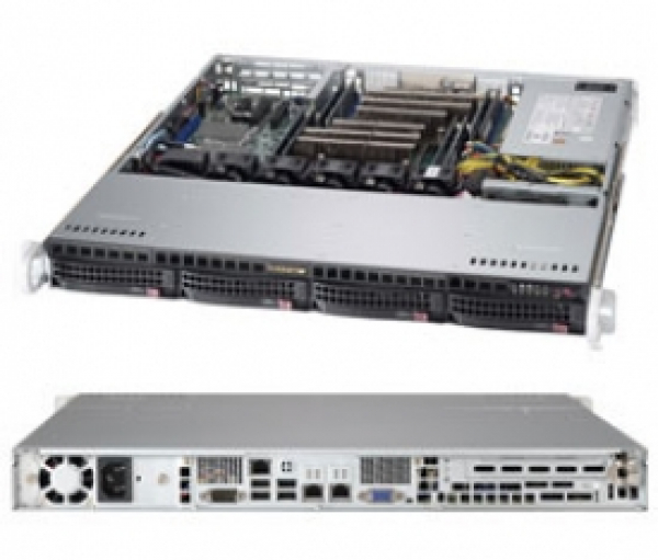 Купить Chassis Supermicro CSE-813MFTQC-505CB 1U 500W Hot-Swap 4xHDD SATA/SAS в магазине wardena.ru