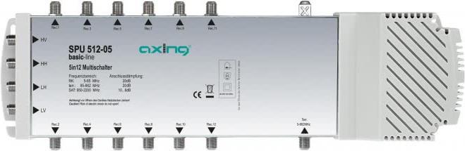 Купить Axing SPU 512-05 Satblock-Verteilung 5 Eingänge 12 Ausgänge (SPU 512-05) в магазине wardena.ru