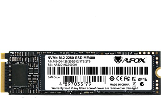 Купить AFOX ME400 M.2 2,05 TB PCI Express 4.0 3D NAND NVMe (ME400-2048GN) в магазине wardena.ru