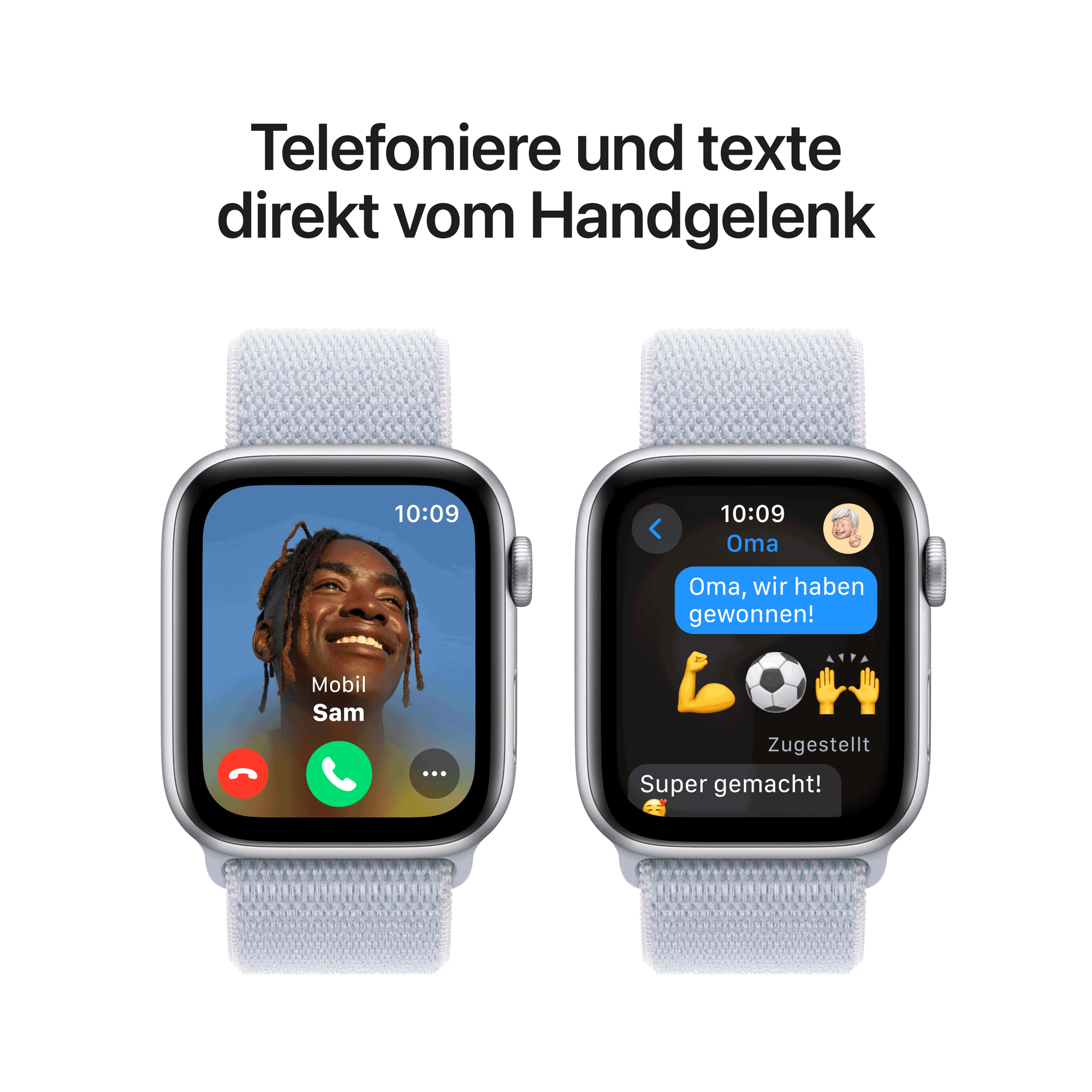 Купить Apple Watch SE GPS 44mm Silver Aluminium Case mit Blue Cloud Sport Band (MXET3QF/A) в магазине wardena.ru