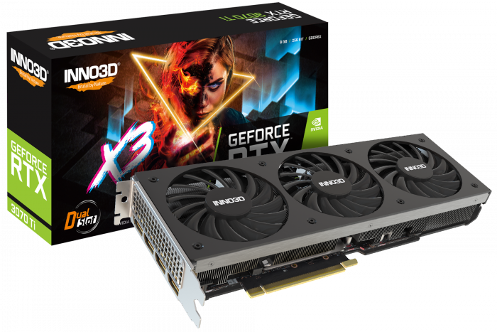 Купить Inno3D GeForce RTX 3070 Ti X3 - Grafikkarten - GF RTX 3070 Ti - 8 GB GDDR6X - PCIe 4.0 x16 - HDMI, 3 x DisplayPort (N307T3-086X-1820VA45) в магазине wardena.ru