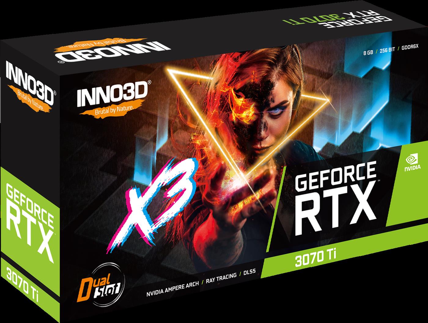 Купить Inno3D GeForce RTX 3070 Ti X3 - GeForce RTX 3070 Ti - 8 GB - GDDR6X - 256 Bit - 7680 x 4320 Pixel - PCI Express x16 4.0 (N307T3-086X-1810VA44) в магазине wardena.ru