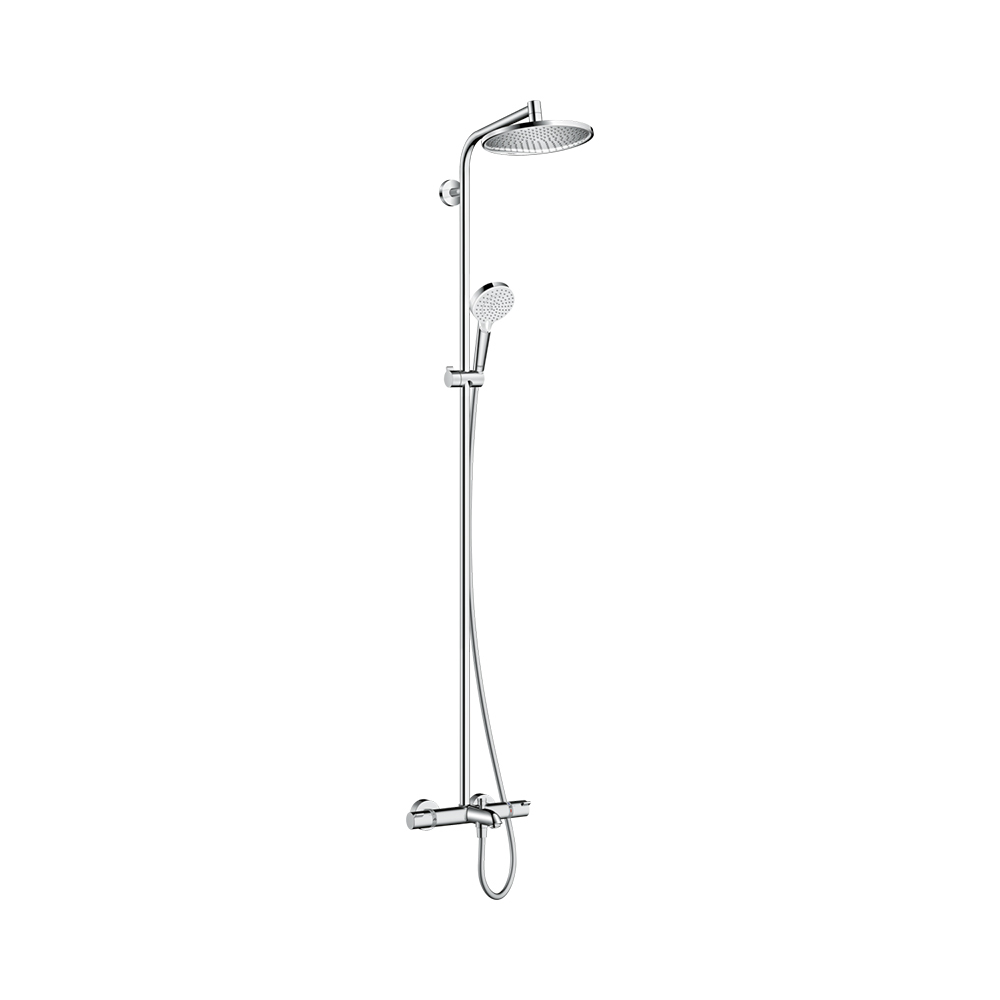 Купить Hansgrohe Crometta S Showerpipe 240 1jet душевая система с термостатом для ванны хром 27320000 в магазине wardena.ru