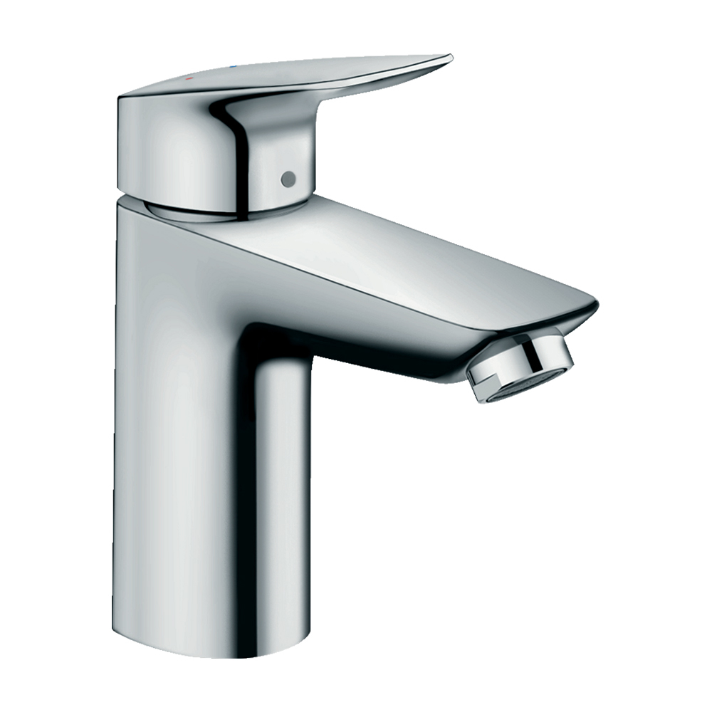 Купить Hansgrohe Logis Смеситель для раковины 100 LowFlow 3,5 л / мин однорычажный со сливным гарнитуром хром 71104000 в магазине wardena.ru