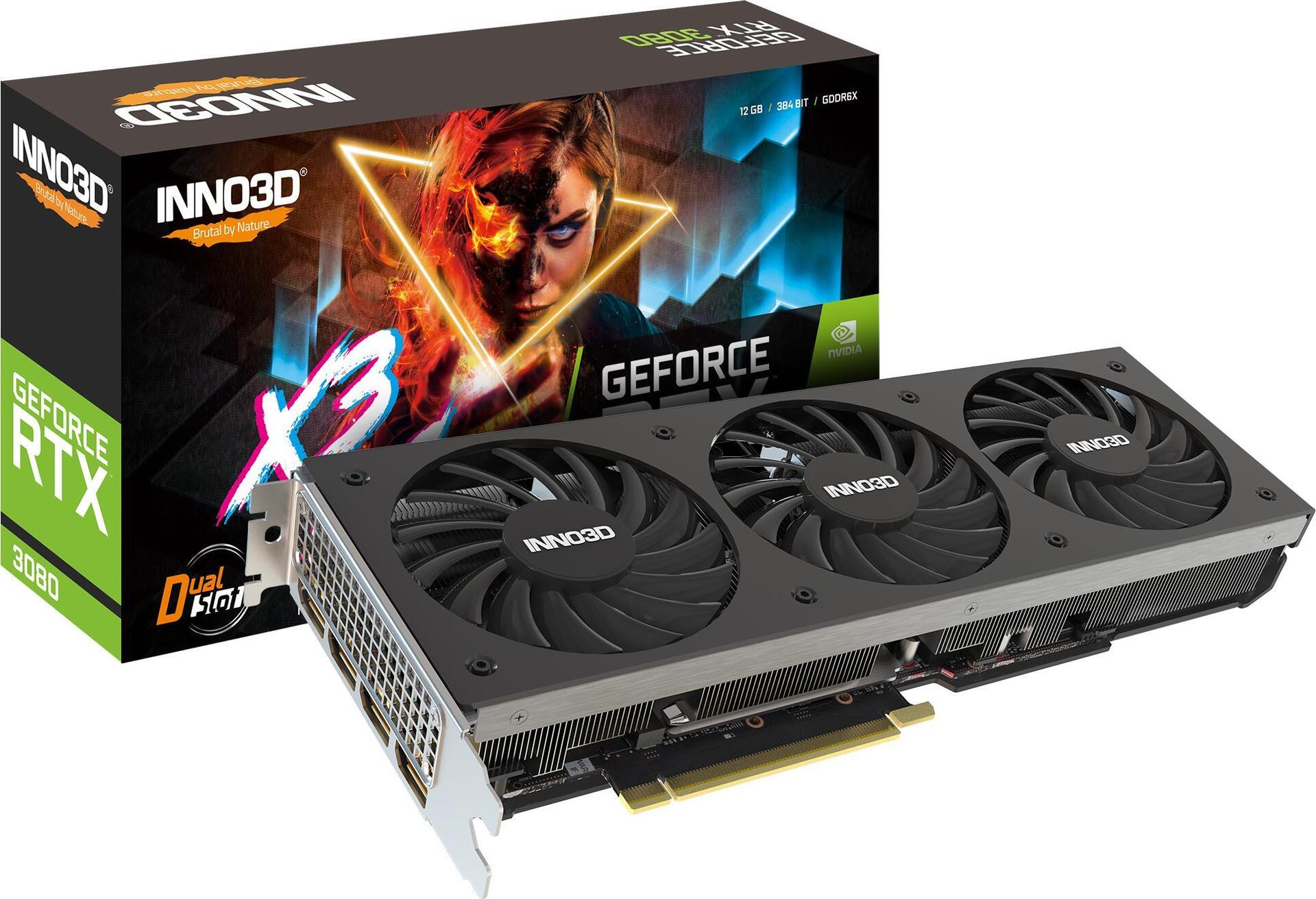 Купить Inno3D GEFORCE RTX 3080 12GB X3 OC LHR - Grafikkarten - GF RTX 3080 - 12 GB GDDR6X - PCIe 4.0 x16 - HDMI, 3 x DisplayPort (N30803-126XX-1810VA44H) в магазине wardena.ru