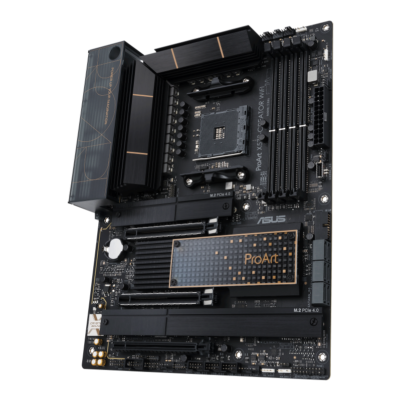 Купить ASUS ProArt X570-CREATOR WIFI - Motherboard - ATX - Socket AM4 - AMD X570 Chipsatz - USB-C Gen2, USB 3.2 Gen 1, USB 3.2 Gen 2 - 10 Gigabit LAN, 2.5 Gigabit LAN, Wi-Fi 6, Bluetooth - Onboard-Grafik (CPU erforderlich) - HD (90MB18Z0-M0EAY0) в магазине wardena.ru