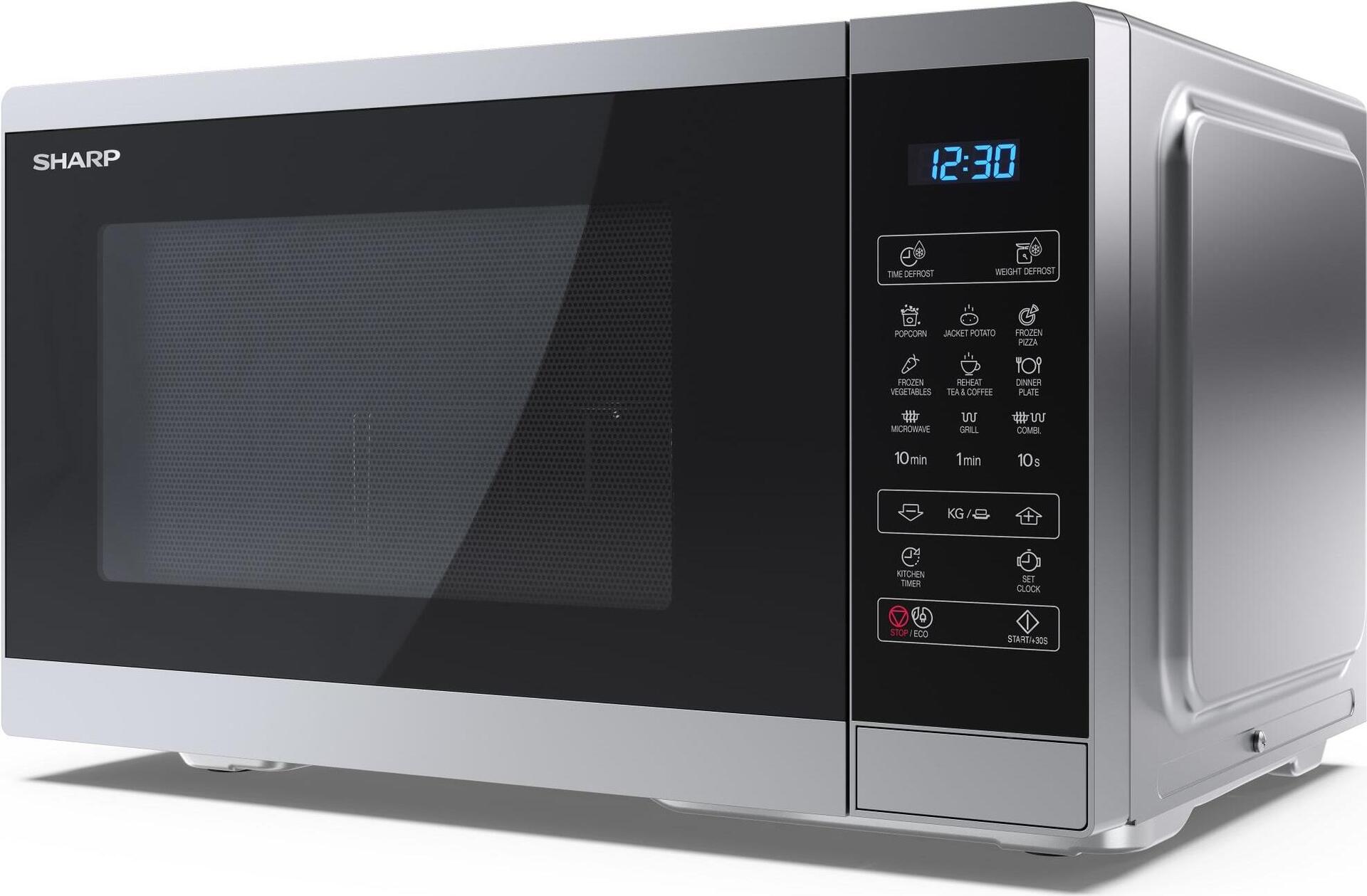 Купить Sharp YC-MG252AE-S Mikrowelle Arbeitsplatte Grill-Mikrowelle 25 l 900 W Schwarz - Silber (YC-MG252AE-S) в магазине wardena.ru