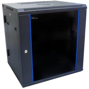 Купить 19" Wandgehäuse, 12HE, tiefschwarz (RAL9005) Rückseite schwenkbar, 600 x 550mm, fertig montiert, mit Lüfter, Good Connections® (GC-R0014) в магазине wardena.ru