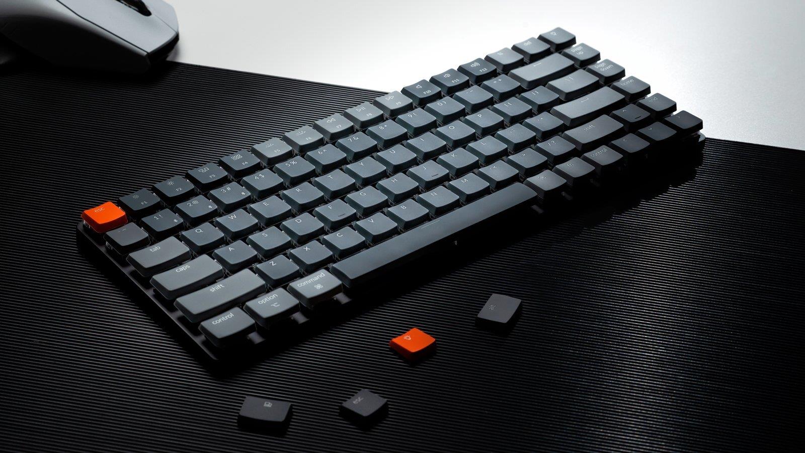 Купить Keychron K3 Version 2 Tastatur USB + Bluetooth QWERTY Nordisch Grau - Hellgrau - Orange (KC-K3E3) в магазине wardena.ru