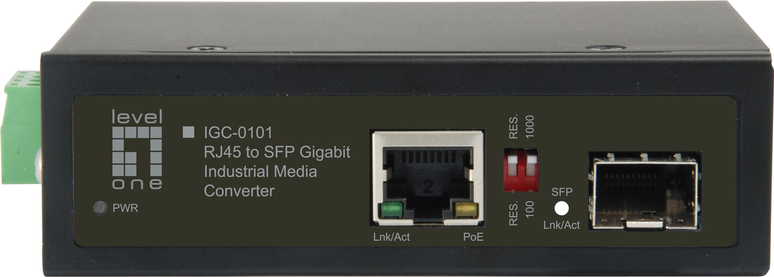 Купить LevelOne IGC-0101 - Medienkonverter - GigE - 10Base-T, 100Base-TX, 1000Base-T, 1000Base-X - RJ-45 / SFP (mini-GBIC) (IGC-0101) в магазине wardena.ru