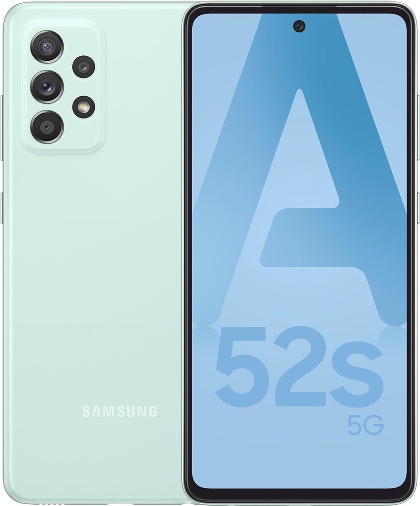 Купить Samsung Galaxy A52s 5G - 5G Smartphone - Dual-SIM - RAM 6 GB / Internal Memory 128 GB - microSD slot - OLED-Display - 6.5" - 2400 x 1080 Pixel - 4x x Rückkamera 64 MP, 12 MP, 5 MP, 5 MP - front camera 32 MP - Awesome Min (SM-A528BLGCEUE) в магазине wardena.ru
