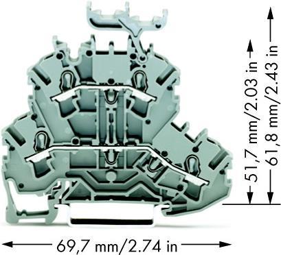 Купить Wago 2002-2231 Anschlussblock Grau (2002-2231) в магазине wardena.ru