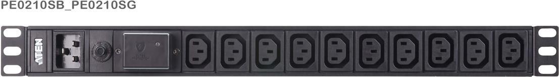 Купить ATEN Basic PDU Series PE0210SG - Stromverteilungseinheit (Rack - einbaufähig) - Wechselstrom 100-240 V - 3840 VA - Eingabe, Eingang IEC 60320 C20 - Ausgangsanschlüsse: 10 (10 x IEC 60320 C13) - 1U - 3.05 m в магазине wardena.ru