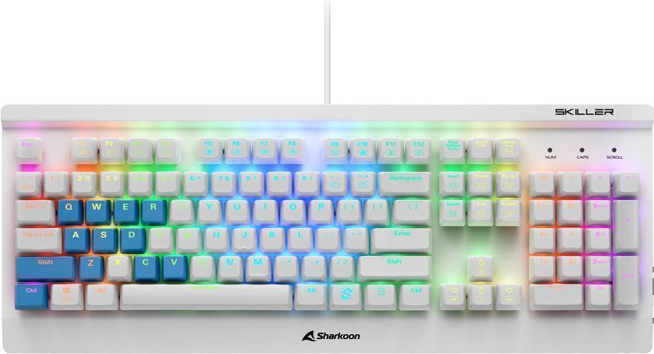 Купить Sharkoon SKILLER SGK3 Tastatur USB QWERTY Englisch Weiß (4044951032174) в магазине wardena.ru