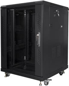 Купить Lanberg FF01-6615-12B Rack 15U Freistehendes Gestell Schwarz (FF01-6615-12B) в магазине wardena.ru