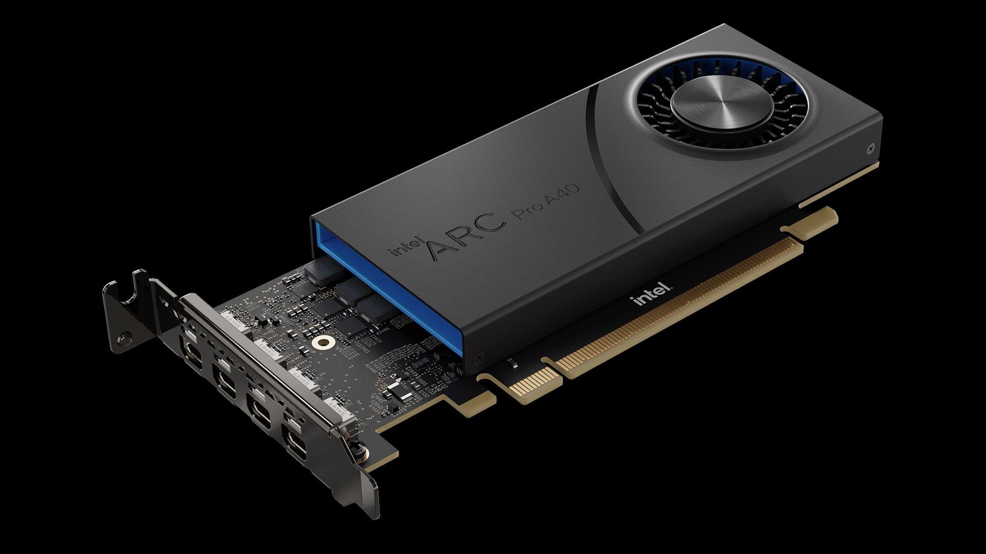 Купить Intel Arc Pro A40 - Arc Pro A40 - 6 GB - GDDR6 - 96 Bit - 7680 x 4320 Pixel - PCI Express x16 4.0 (23P6PA00BA) в магазине wardena.ru