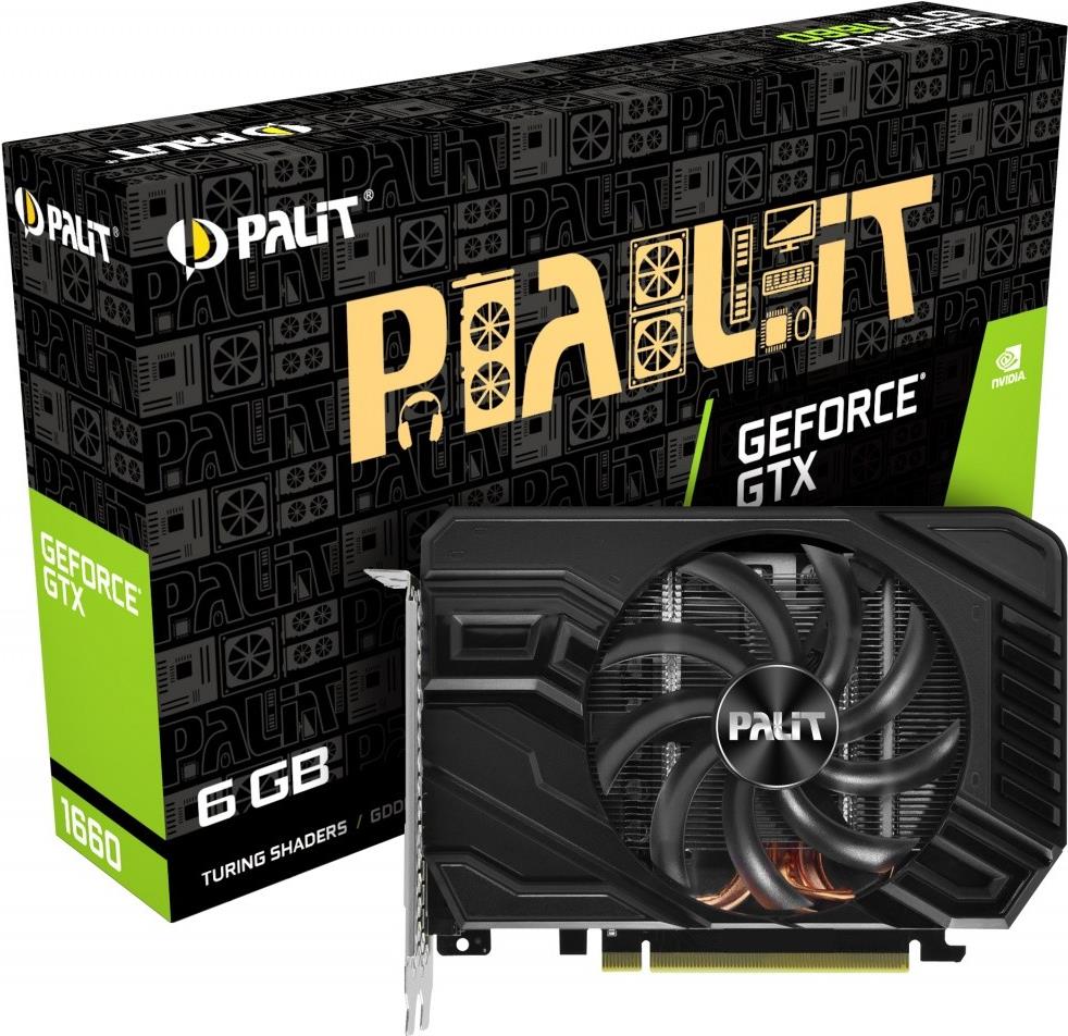 Купить Palit GeForce GTX 1660 StormX - Grafikkarten - GF GTX 1660 - 6 GB GDDR5 - PCIe 3.0 x16 - DVI, HDMI, DisplayPort (NE51660018J9-165F) в магазине wardena.ru