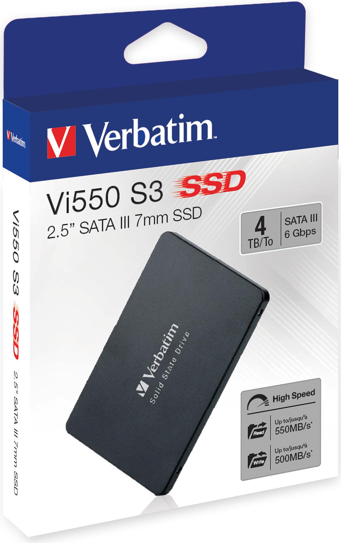 Купить Verbatim Vi550 S3 2.5" SSD 4TB - SSD - 2,5" - 4.096 GB (49355) в магазине wardena.ru
