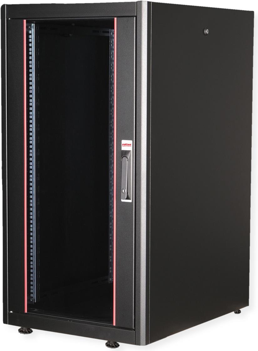 Купить ROLINE 19 Zoll Netzwerkschrank Basic 22 600x800 BxT Glastür schwarz (26.21.0201) в магазине wardena.ru