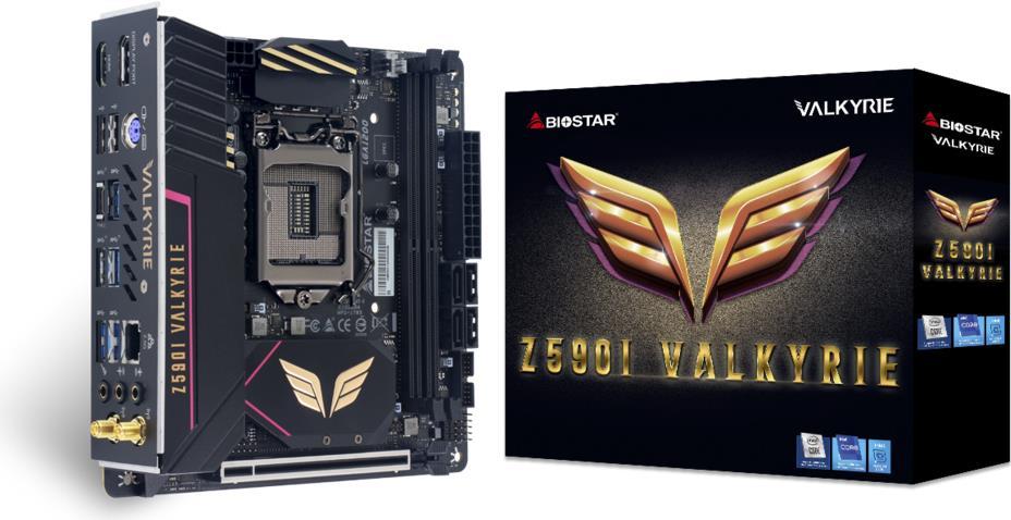 Купить Biostar Z590I VALKYRIE - Motherboard - Mini-ITX - LGA1200-Sockel - Z590 - USB 3,2 Gen 1, USB 3,2 Gen 2, USB-C Gen 2x2 - 2,5 Gigabit LAN - Onboard-Grafik (CPU erforderlich) - HD Audio (8-Kanal) (Z590I VALKYRIE) в магазине wardena.ru