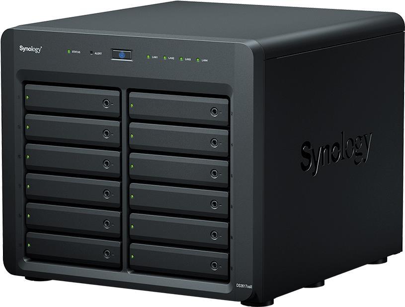 Купить Synology Disk Station DS3617xsII - NAS-Server - 12 Schächte - SATA 6Gb/s - RAID 0, 1, 5, 6, 10, JBOD, RAID F1 - RAM 16 GB - Gigabit Ethernet - iSCSI Support (DS3617XSII) в магазине wardena.ru