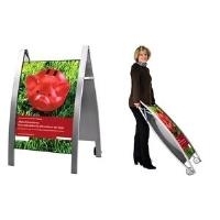 Купить kerkmann Plakatständer Boston, DIN A1, alusilber, fahrbar aus Stahl, wetterfest, für Außenbereich, doppelseitige - 1 Stück (6898) в магазине wardena.ru