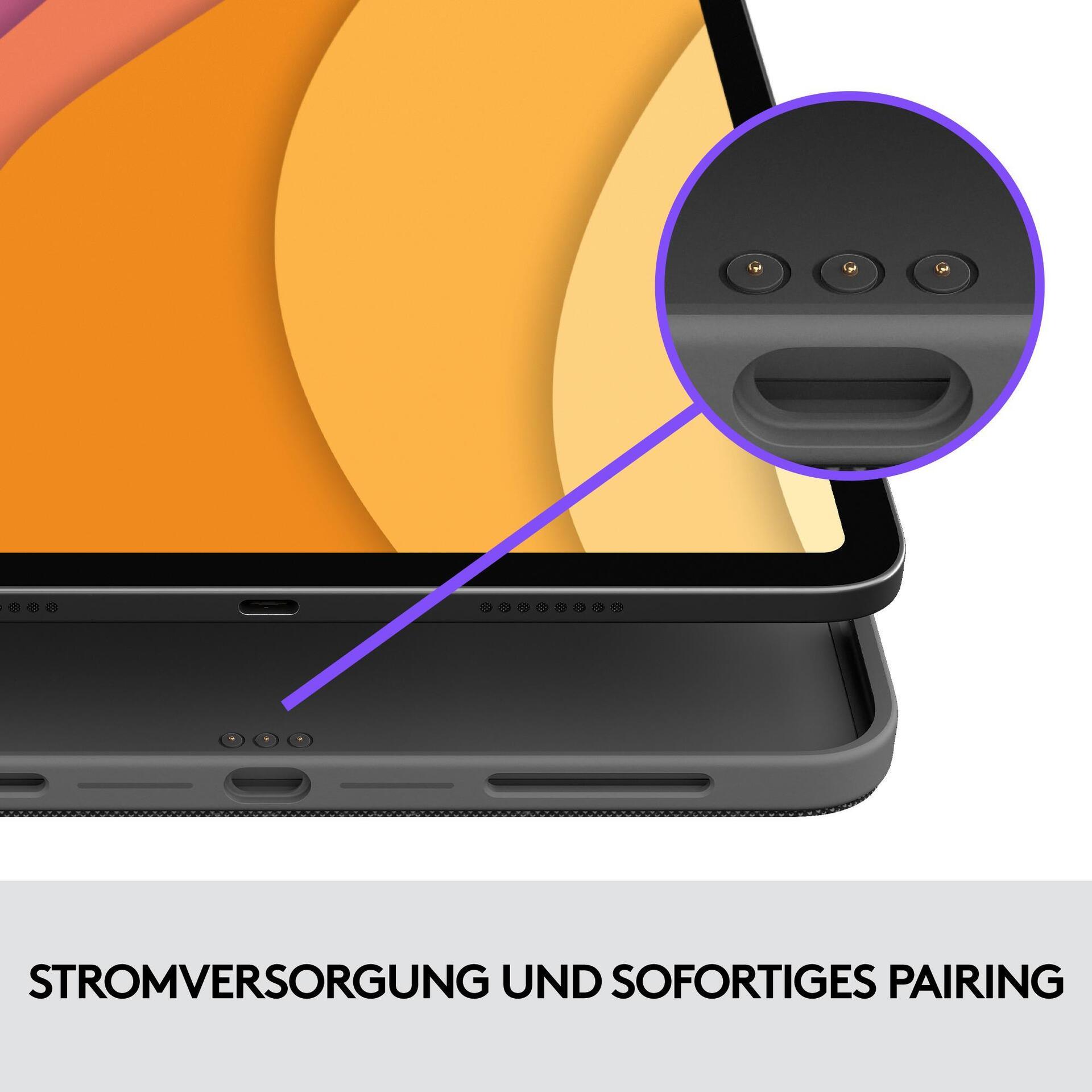 Купить Logitech Combo Touch - Tastatur und Foliohülle - mit Trackpad - hintergrundbeleuchtet - Apple Smart connector - QWERTY - GB - Oxford Gray - für Apple 10.9"  iPad Air (4. Generation) (920-010303) в магазине wardena.ru