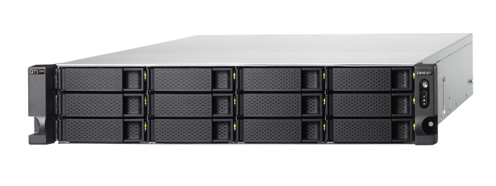 Купить QNAP TS-h1283XU-RP E-2236 Eingebauter Ethernet-Anschluss Rack (2U) Schwarz - Grau NAS (TS-H1283XU-RP-E2236-32G) в магазине wardena.ru