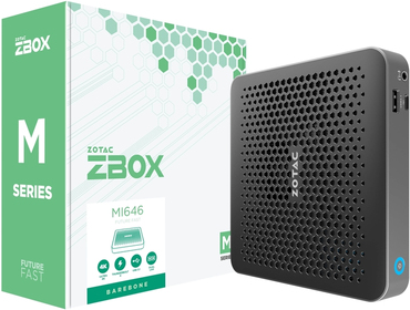 Купить ZOTAC ZBOX M Series MI646 edge - Barebone - Mini-PC - 1 x Core i5 1135G7 / 2,4 GHz - RAM 0GB - Iris Xe Graphics - GigE - WLAN: 802,11a/b/g/n/ac, Bluetooth 5,0 (ZBOX-MI646-BE) в магазине wardena.ru