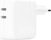 Купить Apple 35W Dual USB-C Port Power Adapter - Netzteil - 35 Watt - Ausgangsanschlüsse: 2 - für 10.2"  iPad, 10.9"  iPad Air, AirPods Max, AirPods Pro, iPhone 11, 12, 13, SE (MNWP3ZM/A) в магазине wardena.ru