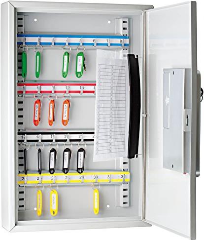 Купить WEDO Schlüsselschrank mit Elektroschloss, für 32 Schlüssel Sicherheits-Zahlencode & Standardschloss, flach, aus pulver- (102 63237) в магазине wardena.ru
