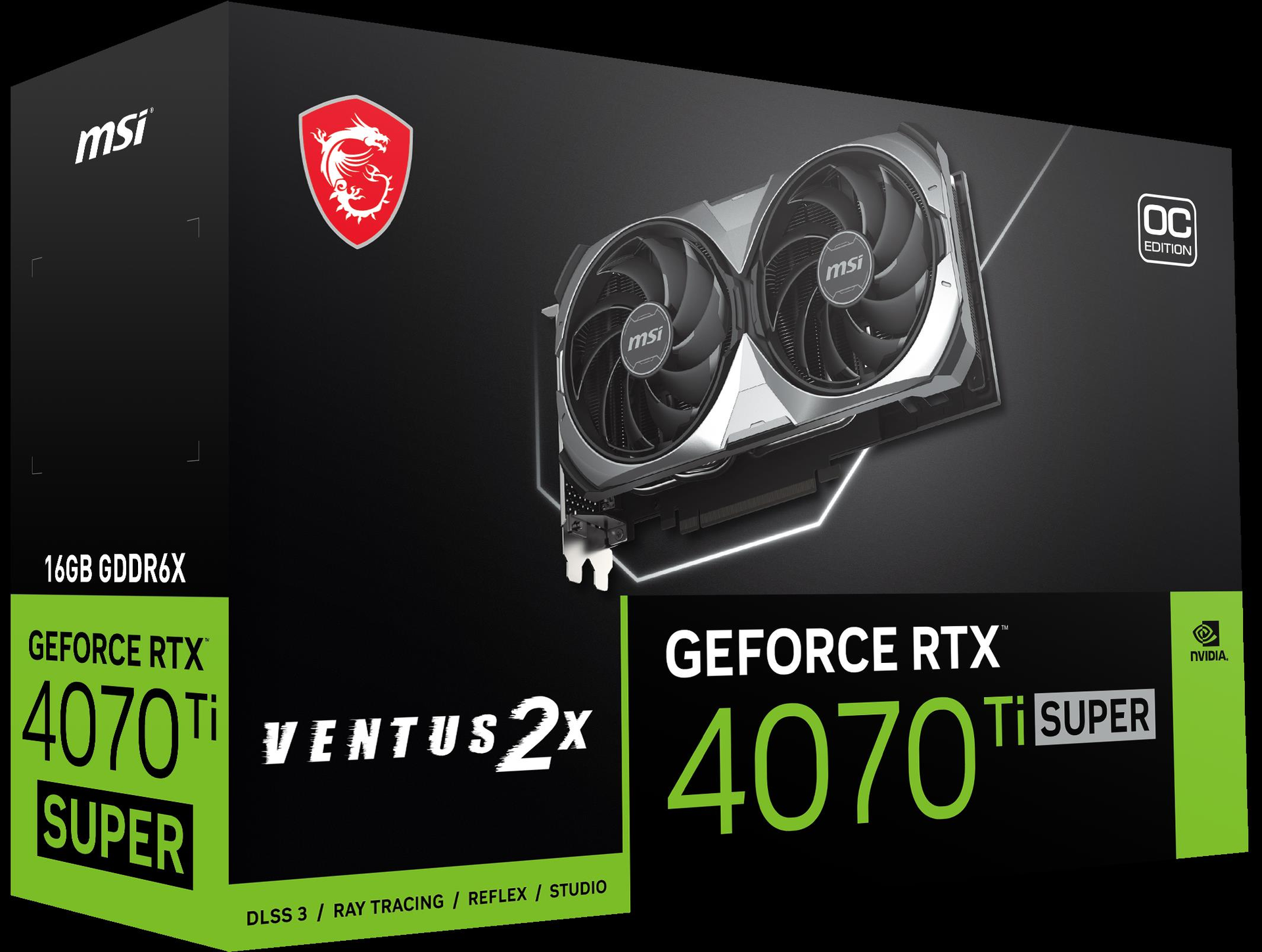 Купить MSI VENTUS GeForce RTX 4070 Ti SUPER 16G 2X OC - GeForce RTX 4070 Ti SUPER - 16 GB - GDDR6X - 256 Bit - 7680 x 4320 Pixel - PCI Express 4.0 (V513-615R) в магазине wardena.ru