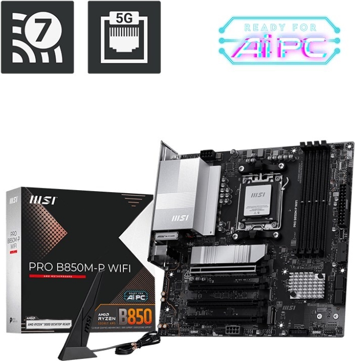 Купить MSI Pro B850M-P Wifi (B850,AM5,mATX,DDR5) (7E71-001R) в магазине wardena.ru
