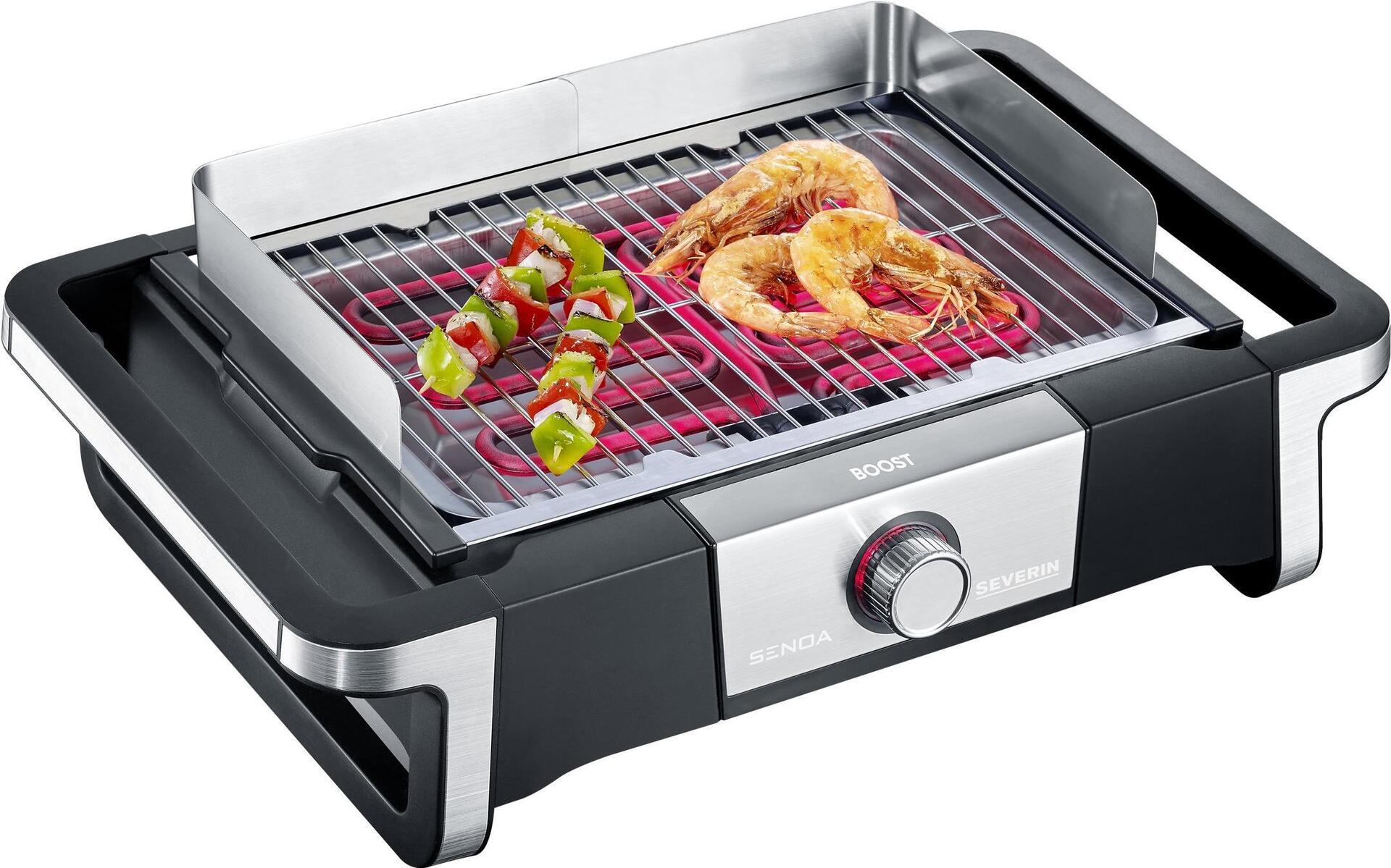 Купить Severin PG 8113 BOOST Grill Tisch Elektro Schwarz - Silber 3000 W (PG8113) в магазине wardena.ru