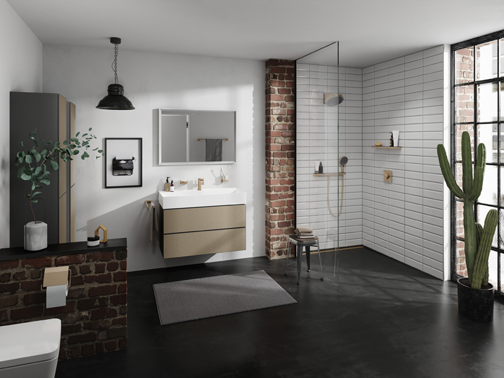 Купить Hansgrohe Rainfinity Porter полка со шланговым подключением 500 держатель слева бронза матовая 26843140 в магазине wardena.ru